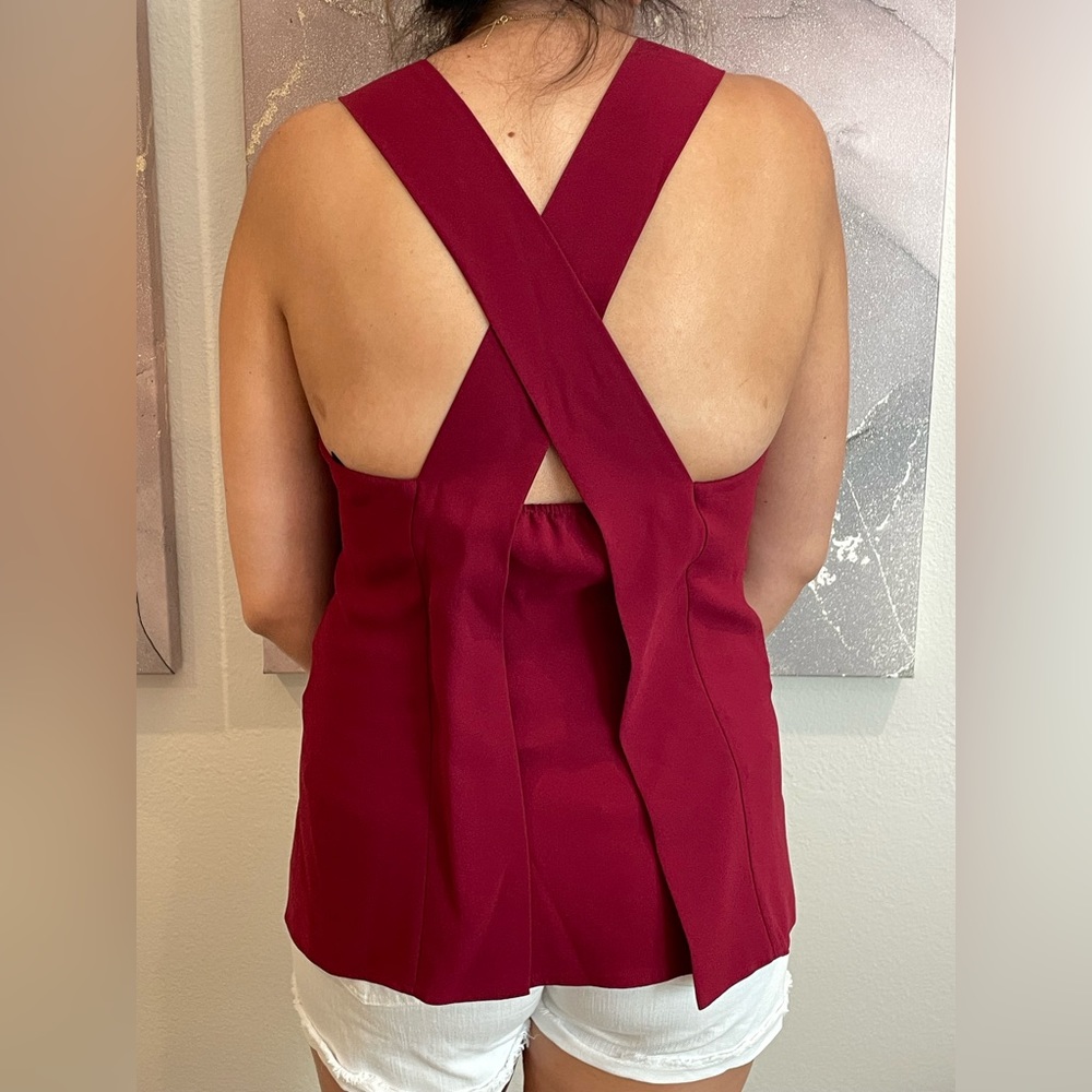 BCBG open back tank
